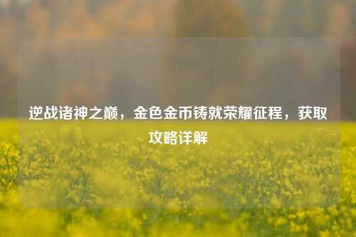 逆战诸神之巅,金色金币铸就荣耀征程,获取攻略详解