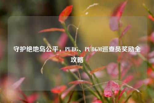 守护绝地岛公平,PUBG、PUBGM巡查员奖励全攻略