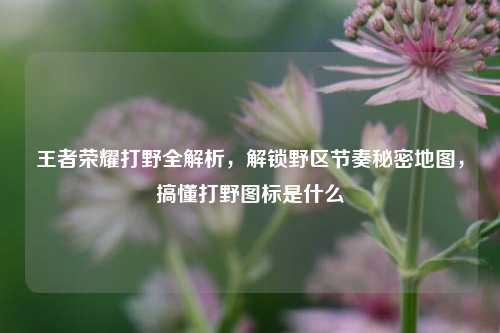 王者荣耀打野全解析,解锁野区节奏秘密地图,搞懂打野图标是什么