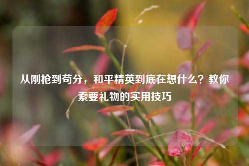 从刚枪到苟分，和平精英到底在想什么？教你索要礼物的实用技巧