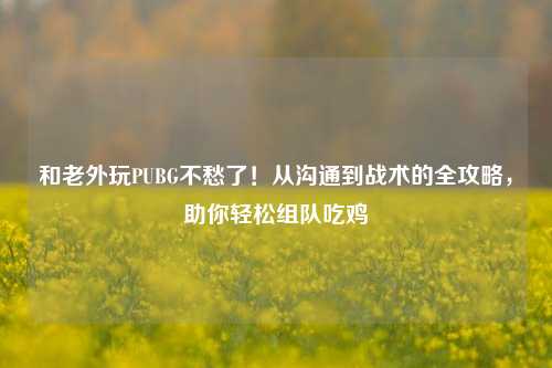和老外玩PUBG不愁了！从沟通到战术的全攻略，助你轻松组队吃鸡