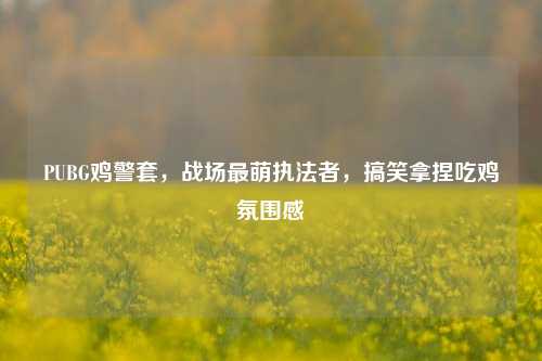 PUBG鸡警套,战场最萌执法者,搞笑拿捏吃鸡氛围感