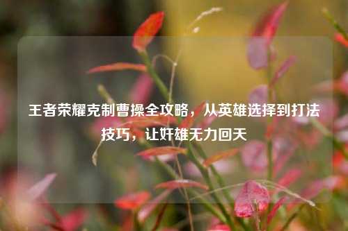 王者荣耀克制曹操全攻略,从英雄选择到打法技巧,让奸雄无力回天