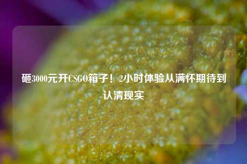 砸3000元开CSGO箱子！2小时体验从满怀期待到认清现实