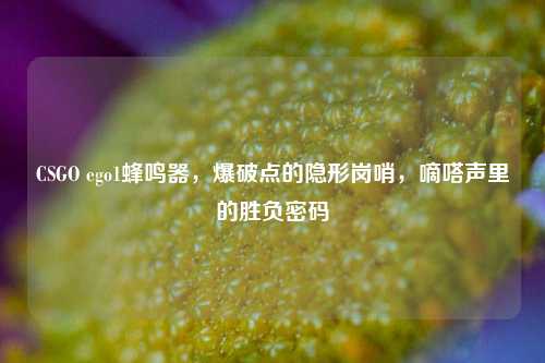 CSGO ego1蜂鸣器,爆破点的隐形岗哨,嘀嗒声里的胜负密码