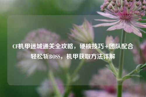 CF机甲迷城通关全攻略，硬核技巧+团队配合轻松斩BOSS，机甲获取方法详解
