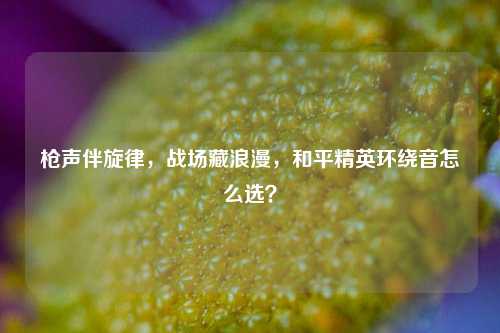 枪声伴旋律,战场藏浪漫,和平精英环绕音怎么选?