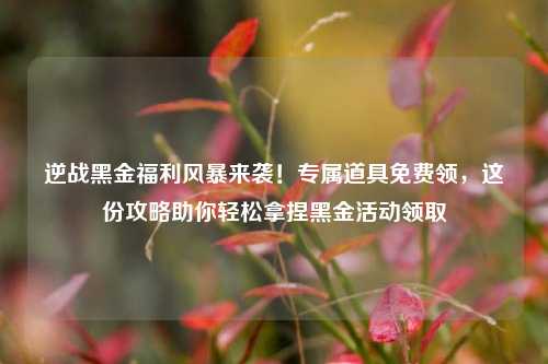 逆战黑金福利风暴来袭!专属道具免费领,这份攻略助你轻松拿捏黑金活动领取