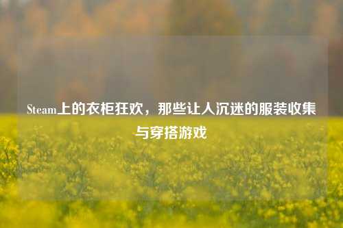 Steam上的衣柜狂欢,那些让人沉迷的服装收集与穿搭游戏