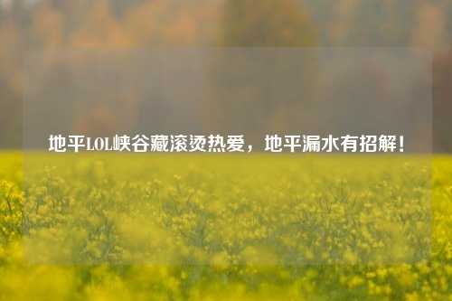 地平LOL峡谷藏滚烫热爱，地平漏水有招解！