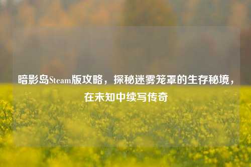 暗影岛Steam版攻略,探秘迷雾笼罩的生存秘境,在未知中续写传奇