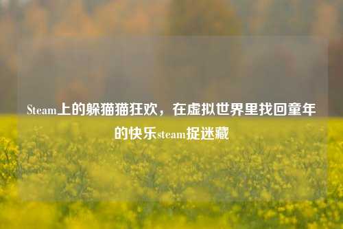 Steam上的躲猫猫狂欢,在虚拟世界里找回童年的快乐steam捉迷藏