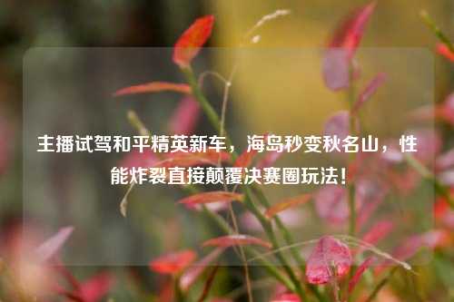 主播试驾和平精英新车,海岛秒变秋名山,性能炸裂直接颠覆决赛圈玩法!