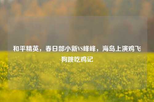 和平精英,春日部小新VS峰峰,海岛上演鸡飞狗跳吃鸡记