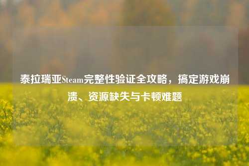 泰拉瑞亚Steam完整性验证全攻略,搞定游戏崩溃、资源缺失与卡顿难题