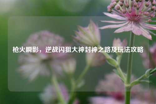 枪火瞬影，逆战闪狙大神封神之路及玩法攻略