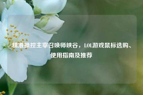 精准操控主宰召唤师峡谷，LOL游戏鼠标选购、使用指南及推荐