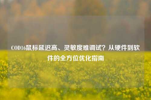 COD16鼠标延迟高、灵敏度难调试？从硬件到软件的全方位优化指南