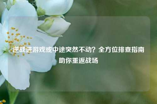 逆战进游戏或中途突然不动？全方位排查指南助你重返战场