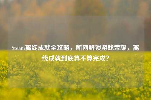 Steam离线成就全攻略,断网解锁游戏荣耀,离线成就到底算不算完成?