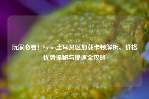 玩家必看!Steam土耳其区加载卡顿解析、价格优势揭秘与提速全攻略