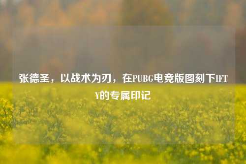 张德圣,以战术为刃,在PUBG电竞版图刻下IFTY的专属印记