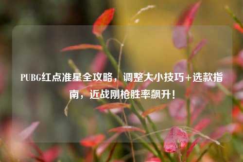 PUBG红点准星全攻略，调整大小技巧+选款指南，近战刚枪胜率飙升！
