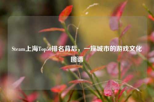 Steam上海Top50排名背后,一座城市的游戏文化图谱