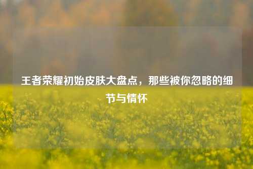 王者荣耀初始皮肤大盘点,那些被你忽略的细节与情怀