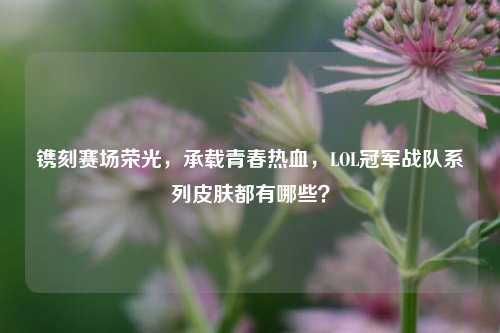镌刻赛场荣光,承载青春热血,LOL冠军战队系列皮肤都有哪些?