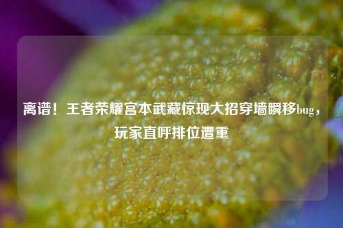 离谱!王者荣耀宫本武藏惊现大招穿墙瞬移bug,玩家直呼排位遭重