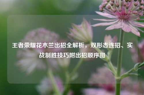王者荣耀花木兰出招全解析，双形态连招、实战制胜技巧附出招顺序图