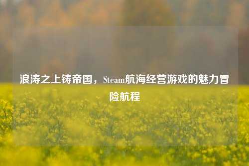 浪涛之上铸帝国,Steam航海经营游戏的魅力冒险航程
