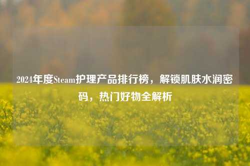 2024年度Steam护理产品排行榜，解锁肌肤水润密码，热门好物全解析