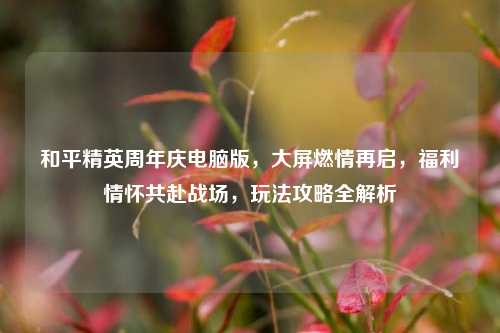 和平精英周年庆电脑版,大屏燃情再启,福利情怀共赴战场,玩法攻略全解析