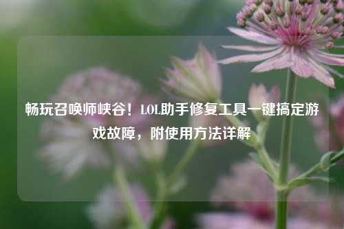 畅玩召唤师峡谷!LOL助手修复工具一键搞定游戏故障,附使用方法详解