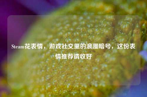 Steam花表情,游戏社交里的浪漫暗号,这份表情推荐请收好