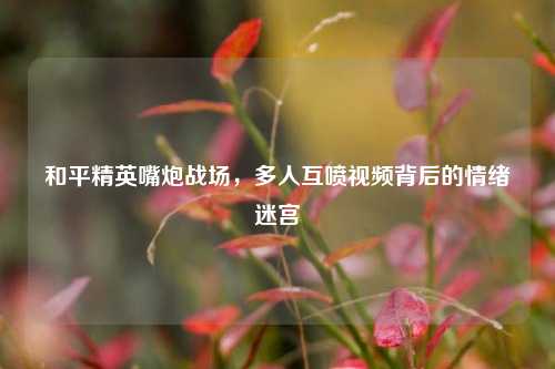 和平精英嘴炮战场,多人互喷视频背后的情绪迷宫
