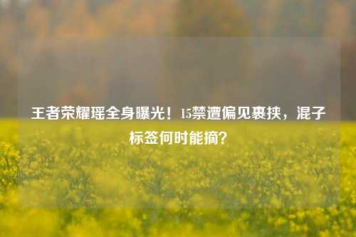 王者荣耀瑶全身曝光!15禁遭偏见裹挟,混子标签何时能摘?