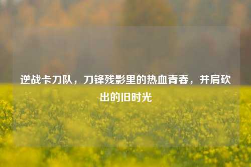 逆战卡刀队，刀锋残影里的热血青春，并肩砍出的旧时光