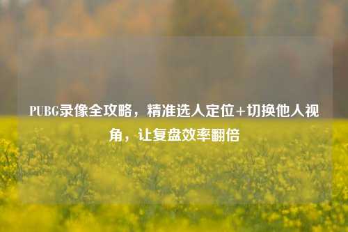 PUBG录像全攻略，精准选人定位+切换他人视角，让复盘效率翻倍