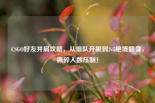 CSGO好友并肩攻略，从组队开黑到2v5绝境翻盘，撕碎人数压制！