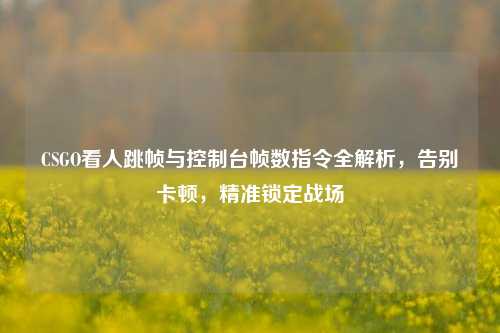 CSGO看人跳帧与控制台帧数指令全解析,告别卡顿,精准锁定战场