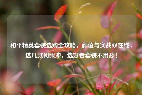 和平精英套装选购全攻略，颜值与实战双在线，这几款闭眼冲，选好看套装不用愁！