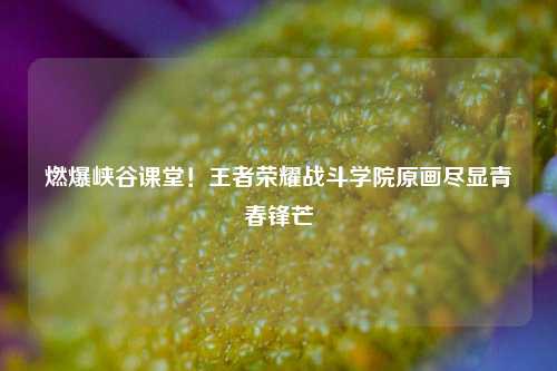 燃爆峡谷课堂!王者荣耀战斗学院原画尽显青春锋芒