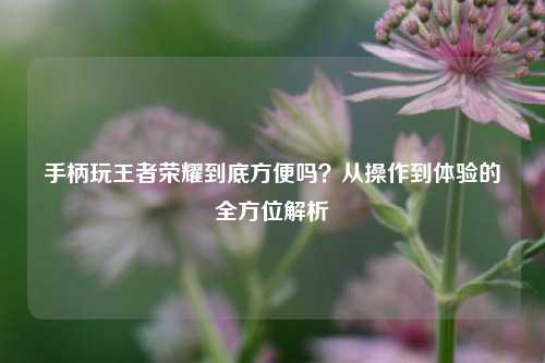 手柄玩王者荣耀到底方便吗？从操作到体验的全方位解析