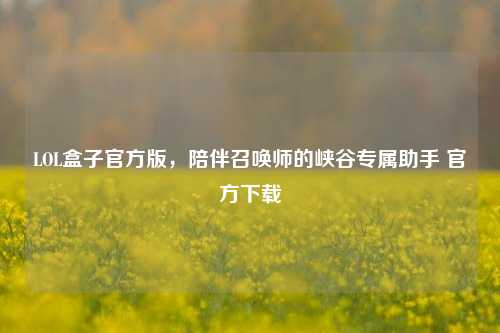 LOL盒子官方版,陪伴召唤师的峡谷专属助手 官方下载