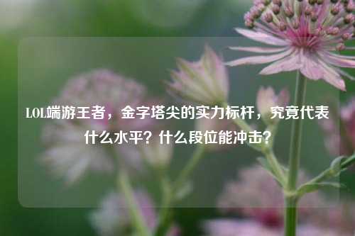 LOL端游王者，金字塔尖的实力标杆，究竟代表什么水平？什么段位能冲击？