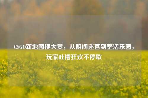 CSGO新地图梗大赏,从阴间迷宫到整活乐园,玩家吐槽狂欢不停歇
