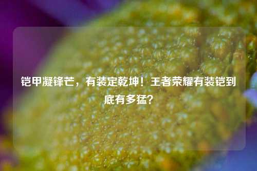 铠甲凝锋芒,有装定乾坤!王者荣耀有装铠到底有多猛?